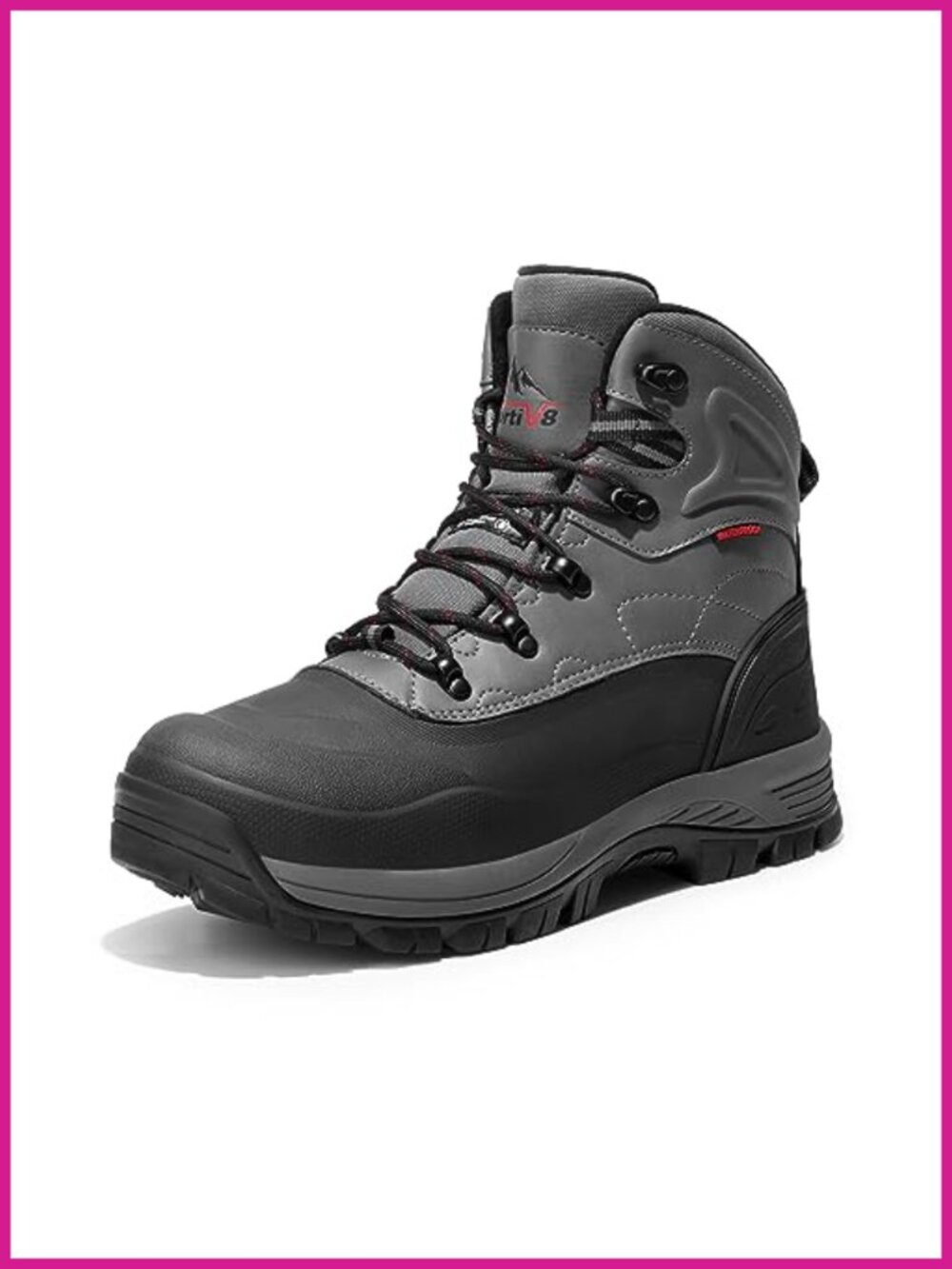 Men's Waterproof Insulated Winter Snow Boots Ankle-High Slip Resistant